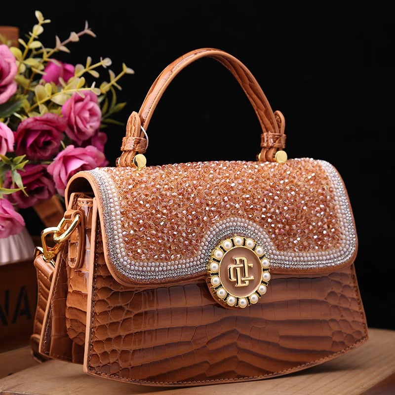 Snake Pattern Elegant Lady Mom Light Luxury Handbags