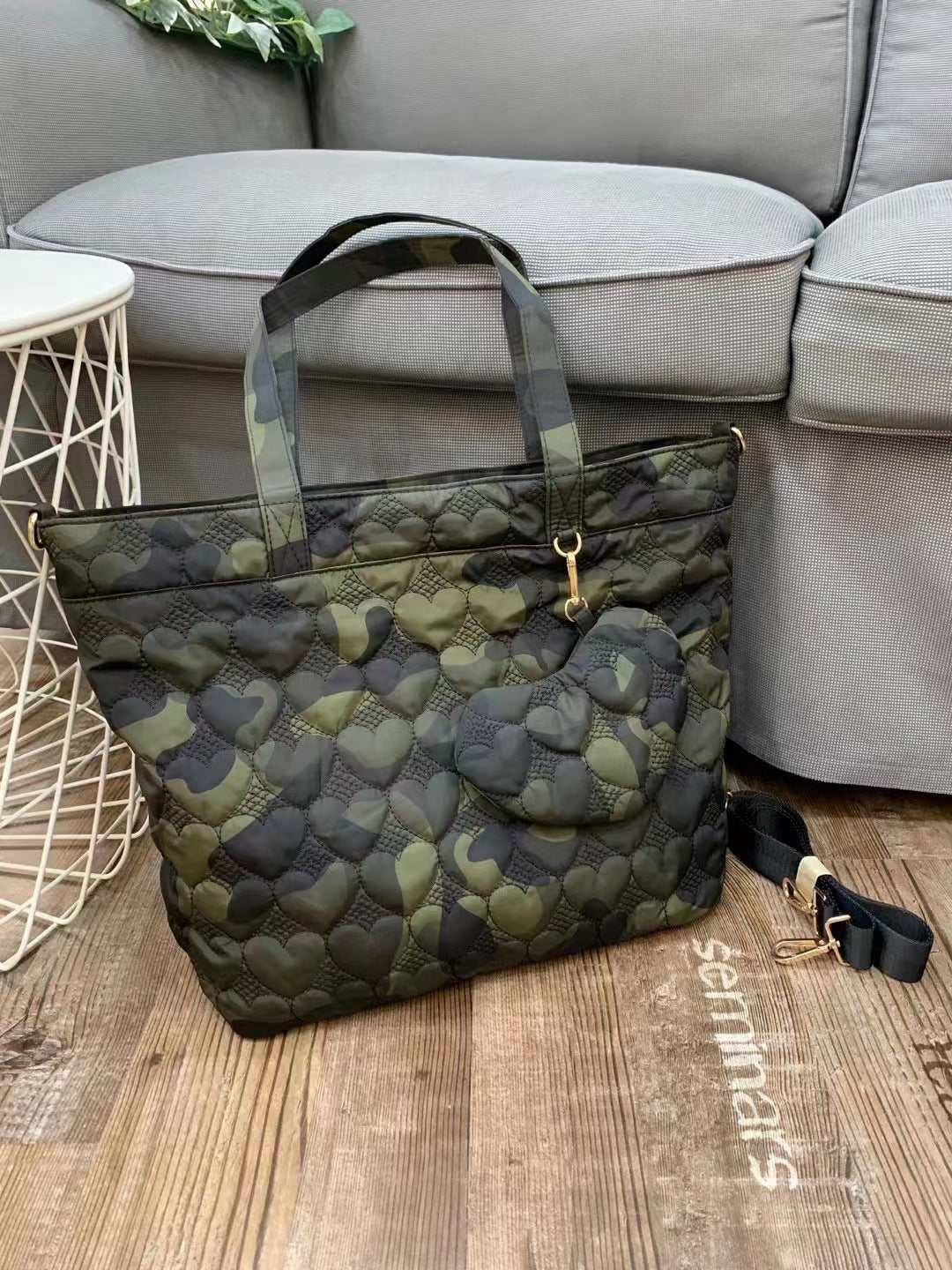 Women's Lightweight Chic Jacket Simple Large Capacity Shoulder Bags