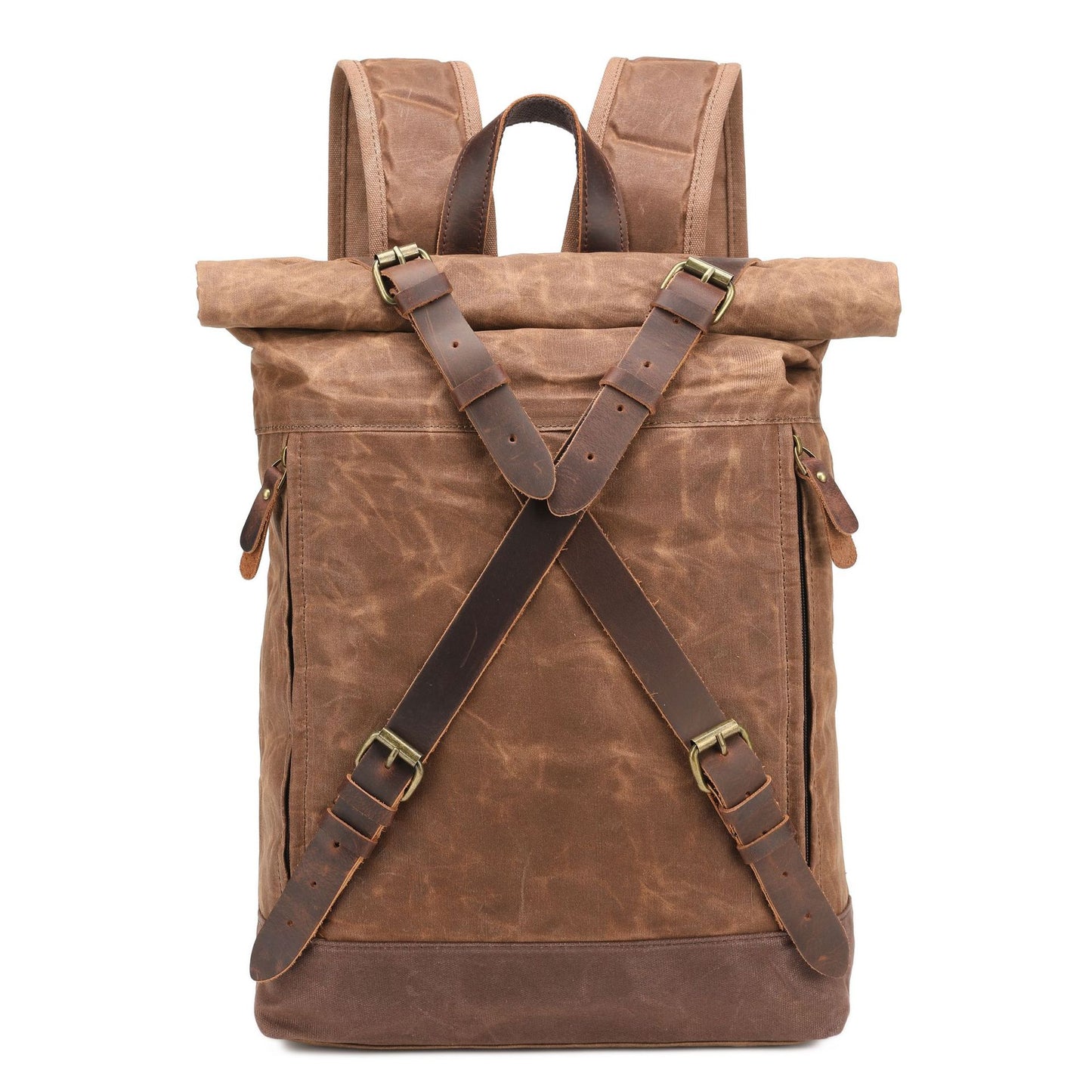 Retro Waterproof Oil Wax Canvas Crazy Backpacks