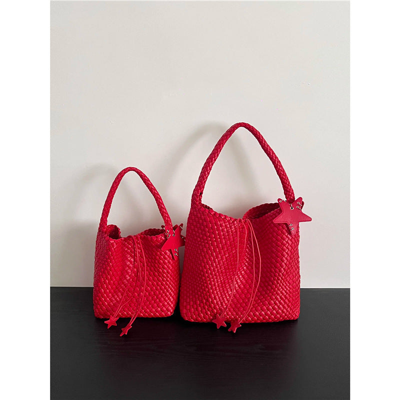 Women's Woven Large Capacity High-grade Hand-held Shoulder Bags