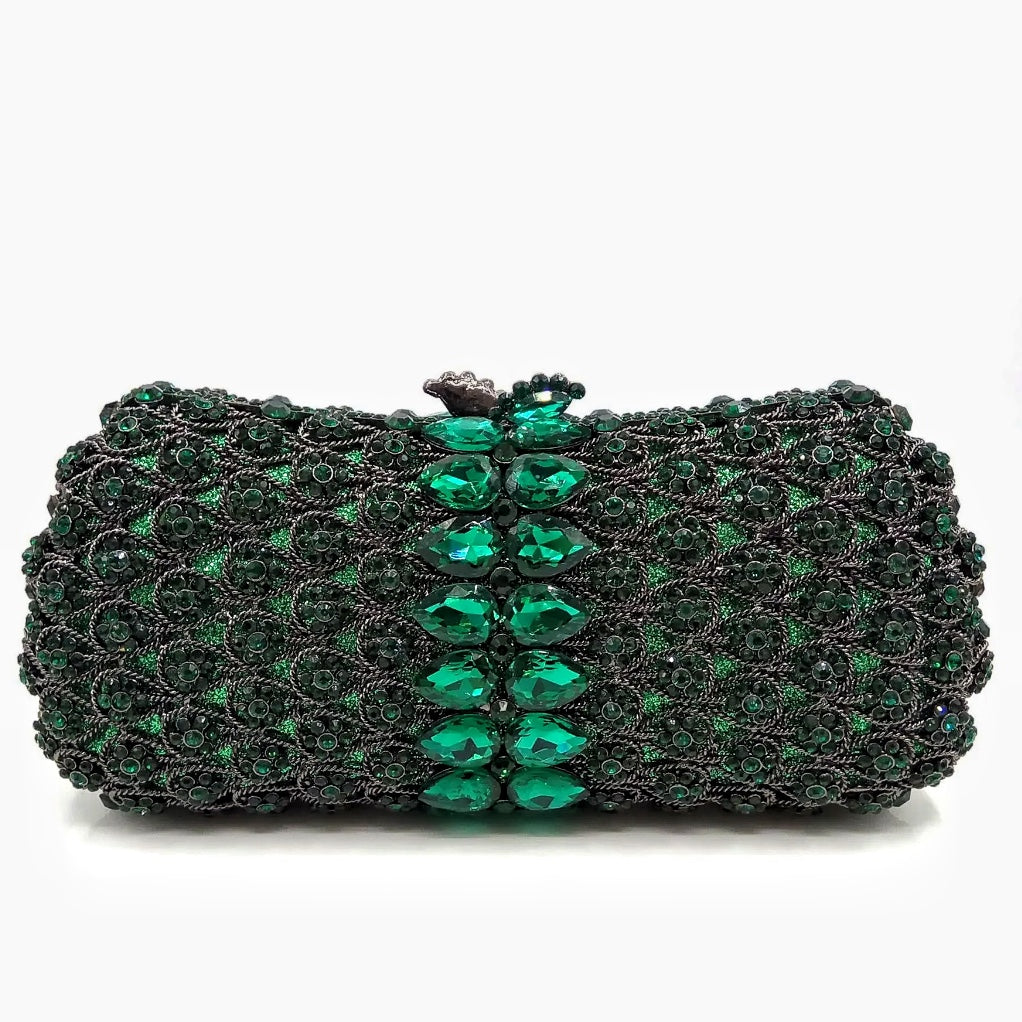 Women's Hollow Jeweled Dinner Banquet Rhinestone Clutch Evening Bags