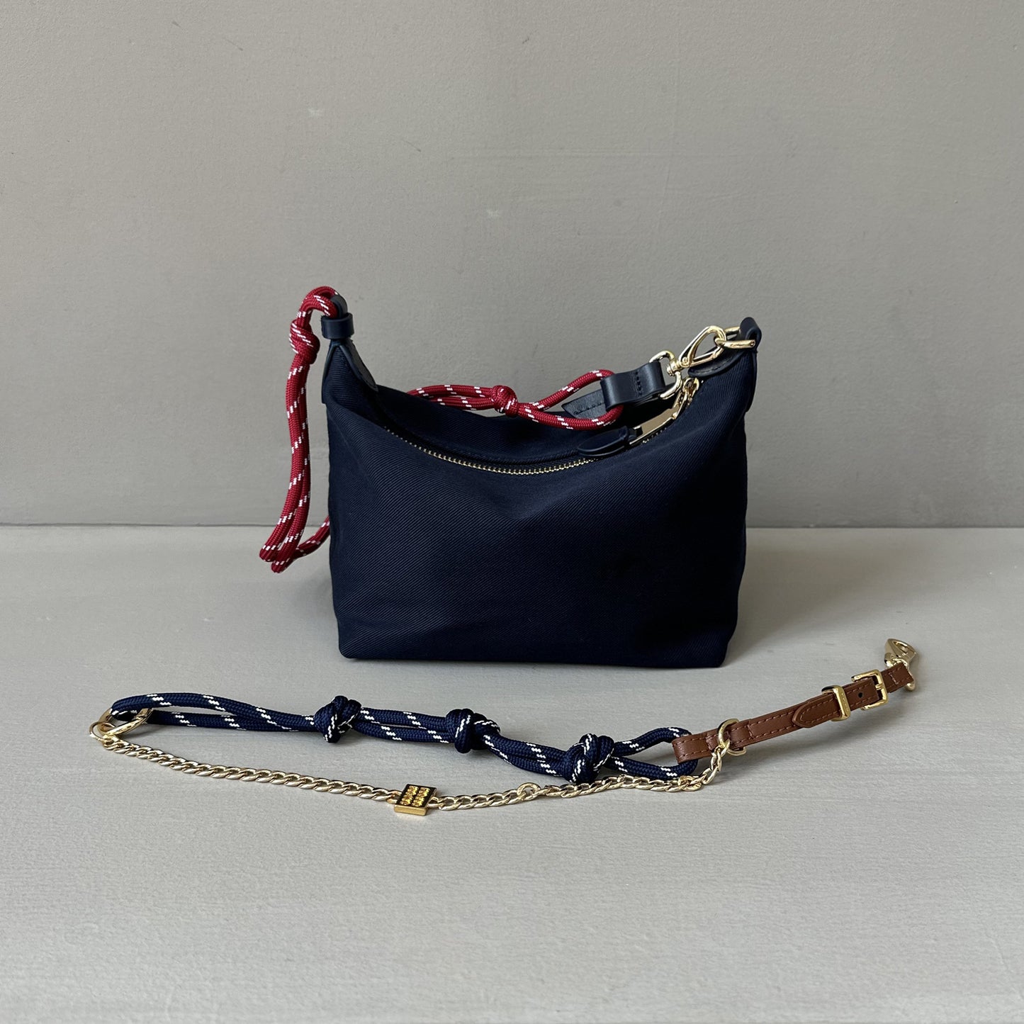 Matching Lunch Box Contrast Color Canvas Shoulder Bags
