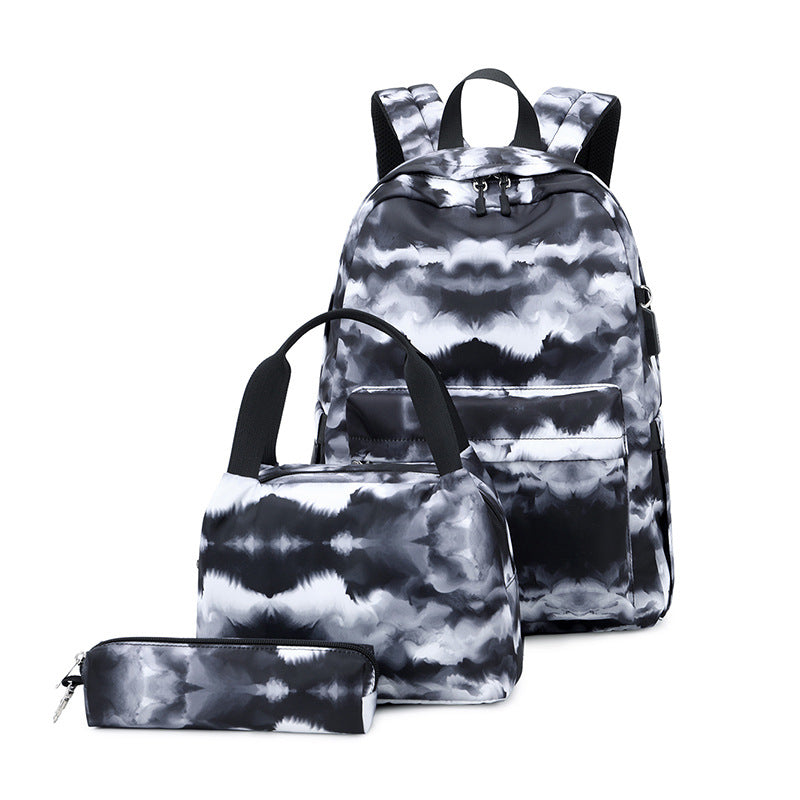 Blooming Printed National Fashion Contrast Color Female Backpacks