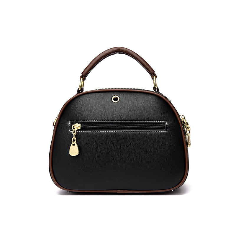 Women's Cattlehide Leather Fashion Trendy Wide Strap Handbags