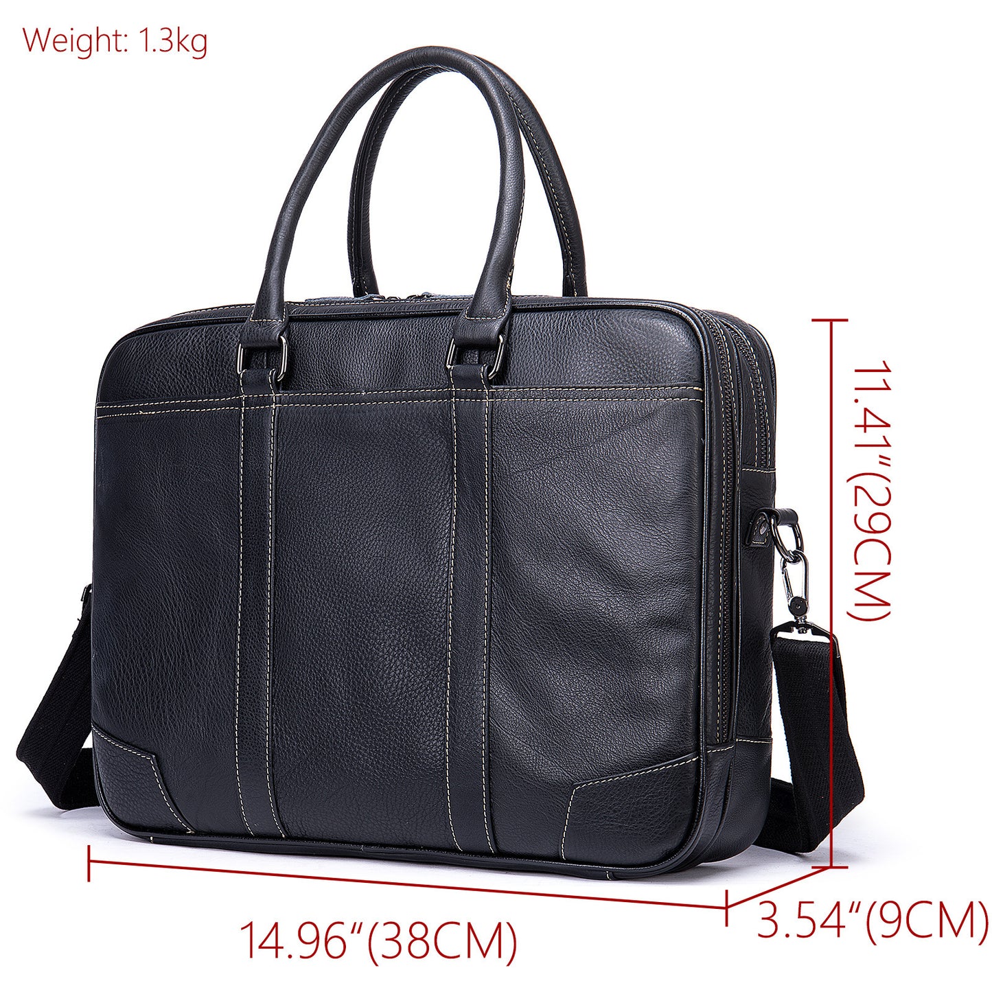 Men's Leather Large Capacity Inch Computer Business Men's Handbags