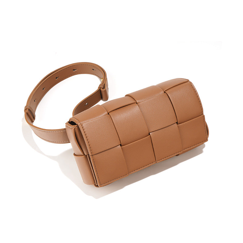 Women's Leather Woven Pillow Fashion Candy Color Shoulder Bags