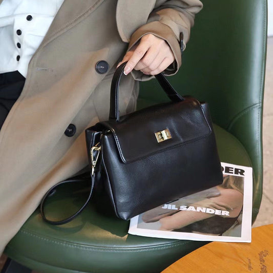 Women's Versatile High-grade Fashion Commuter Genuine Leather Shoulder Bags