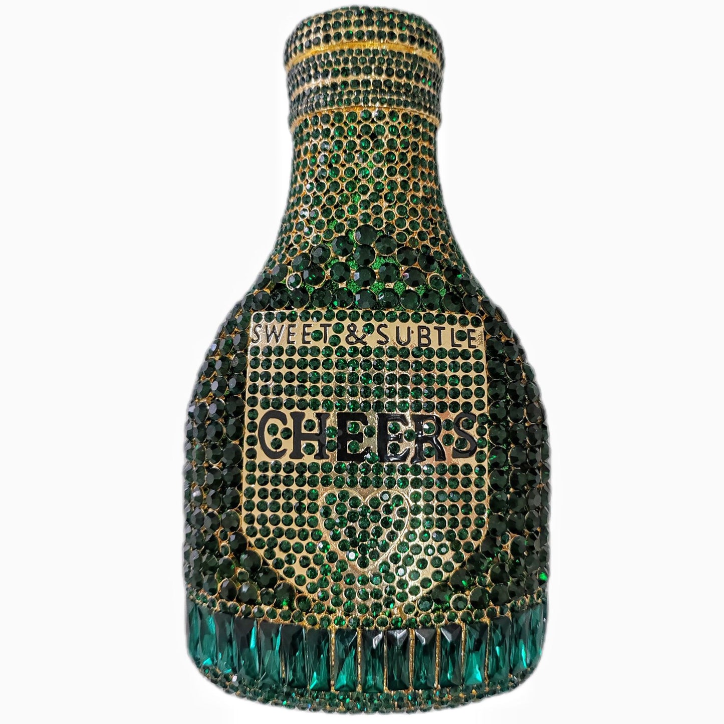 Women's Wei Champagne Bottle Rhinestone Banquet Crystal Bags
