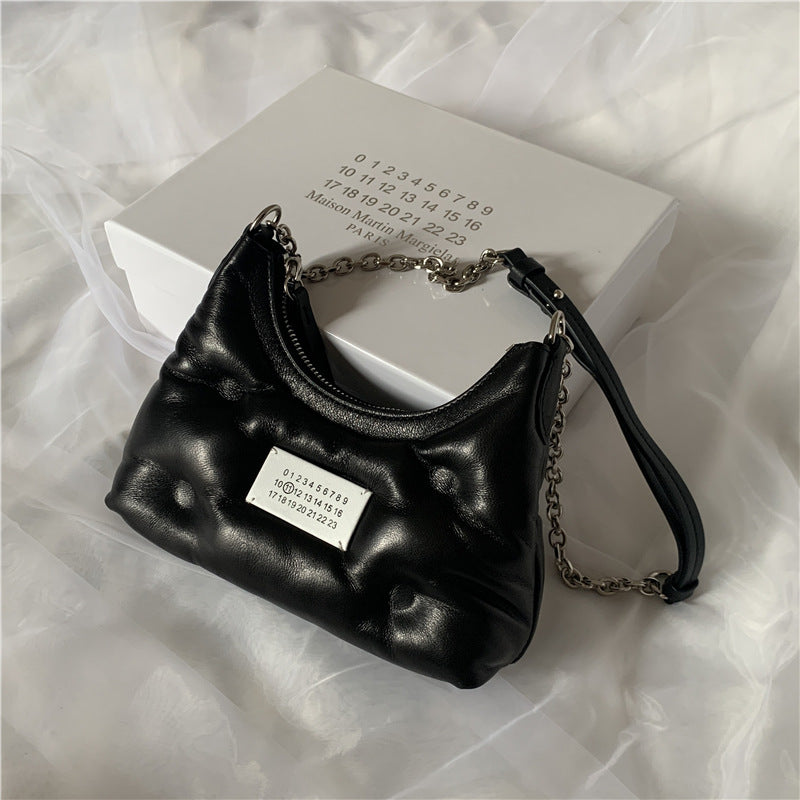 Style Sheepskin Mini Chain Cloud Underarm Bags