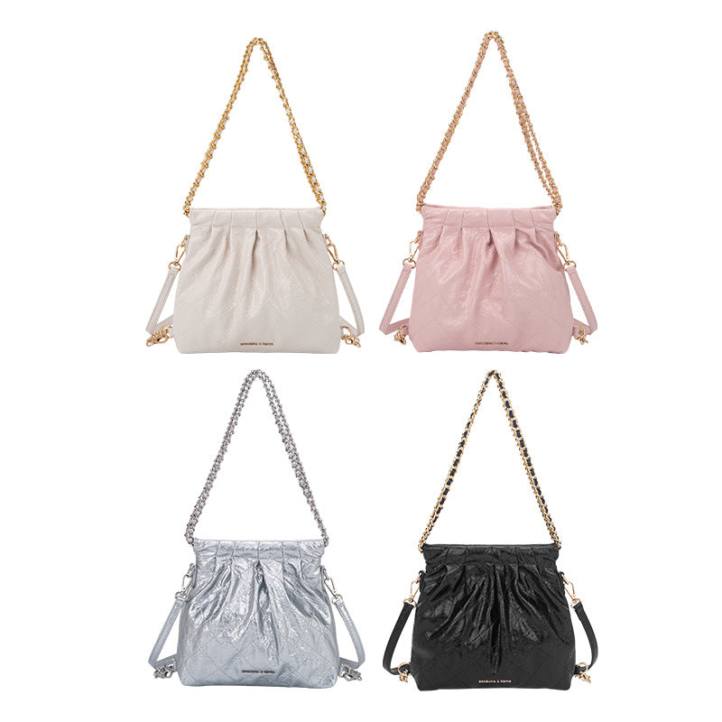 Women's Stray Niche Rhombus Garbage Chain Fashion Shoulder Bags
