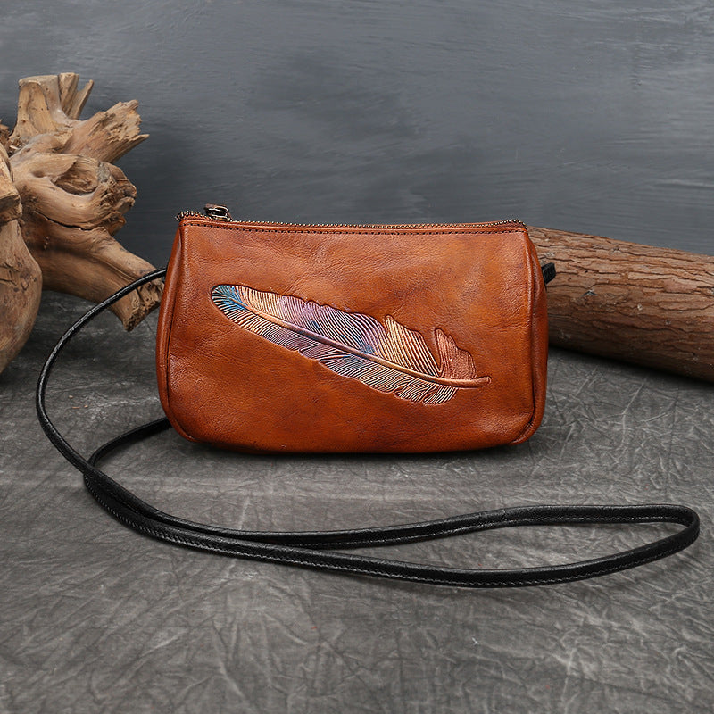 Women's Genuine Leather First Layer Cowhide Retro Shoulder Bags