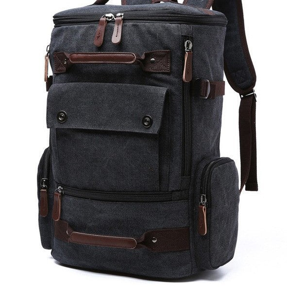 Men's Korean Style Fashion Canvas Large Capacity Backpacks