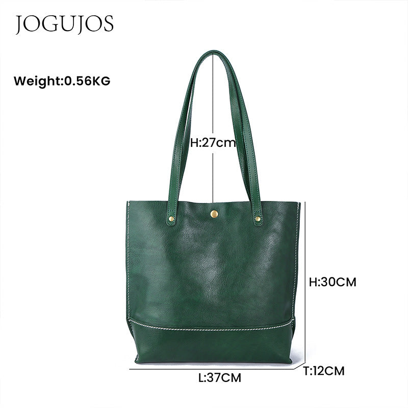 Women's Genuine Leather Large Capacity Versatile Retro Shoulder Bags