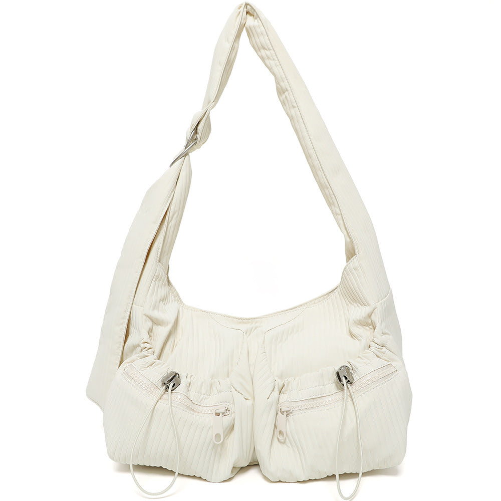 Women's Spring Large Capacity Pleated Cloud Underarm Crossbody Bags