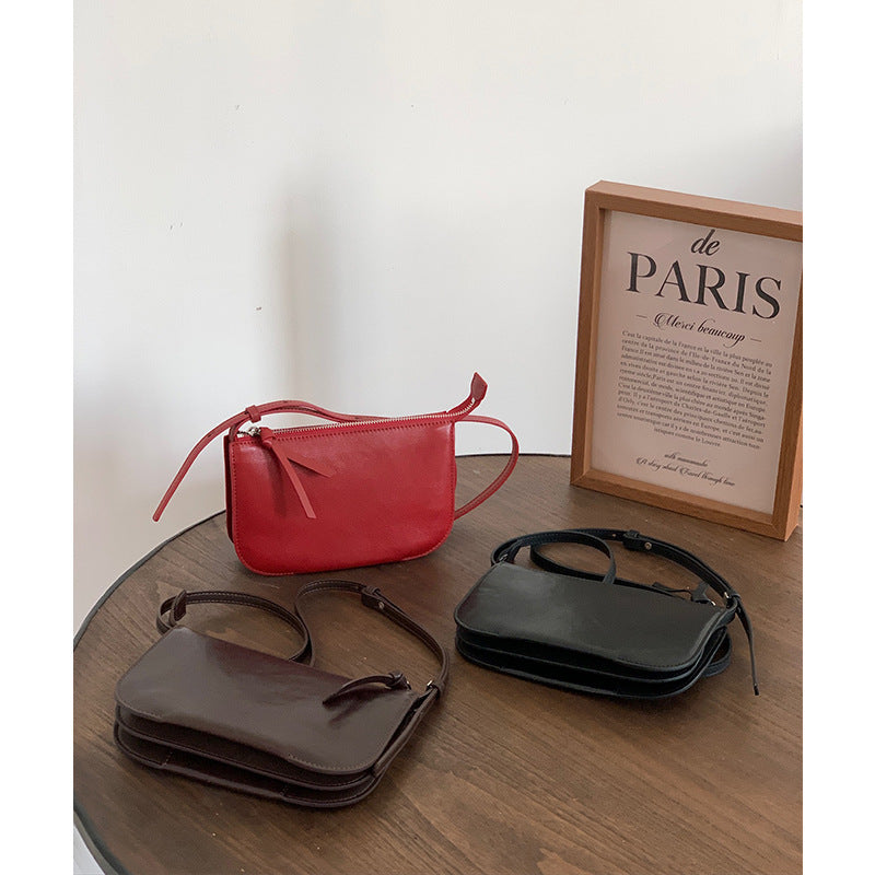 Women's Simple Envelope First Layer Cowhide Genuine Crossbody Bags