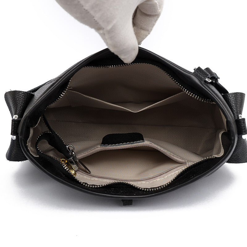 Women's First Layer Cowhide Leather Fashion Shopping Shoulder Bags