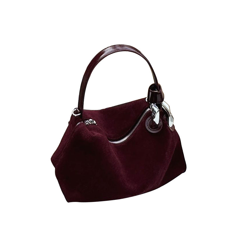 Women's Leather High-grade Frosted Suede Commuter Niche Crossbody Bags