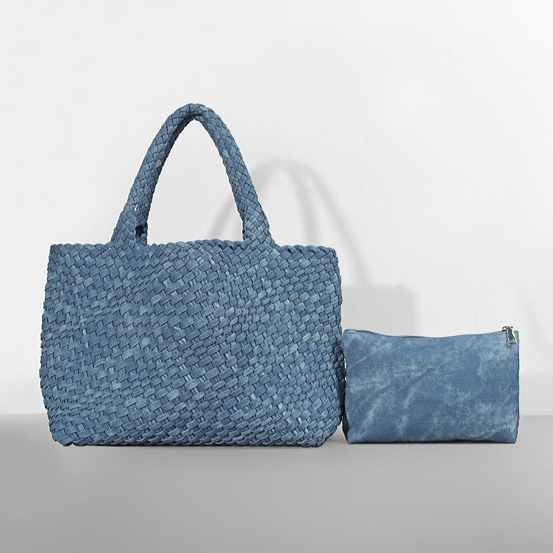 Fashion Portable Mummy Big Woven Hand Shoulder Bags