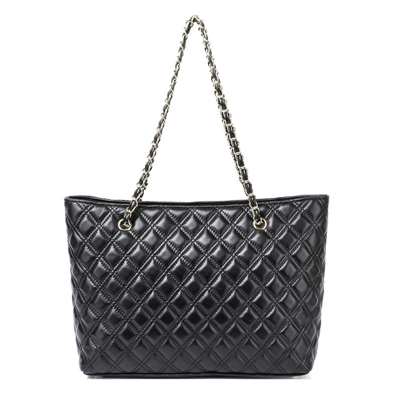 Women's Classic Style Sheepskin Diamond Chain Genuine Shoulder Bags