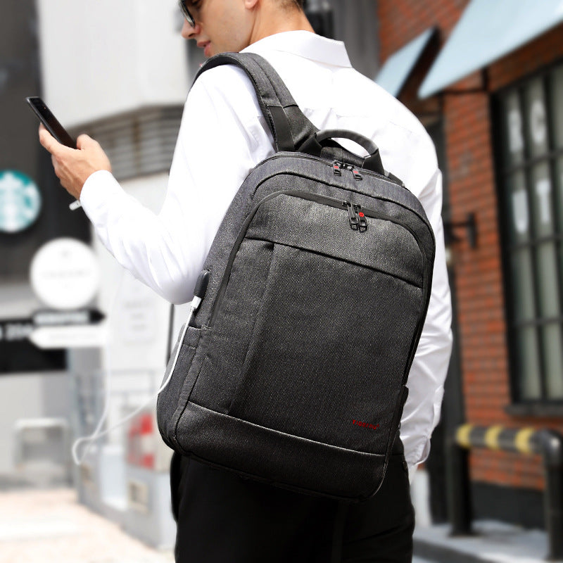 Men's Commuter Business Trendy Charging Waterproof Large Backpacks