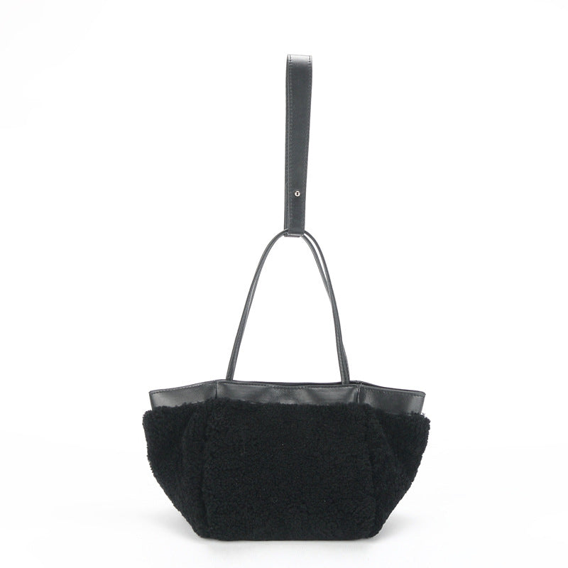 Women's Plush Niche Lamb Wool Fashion Simple Shoulder Bags