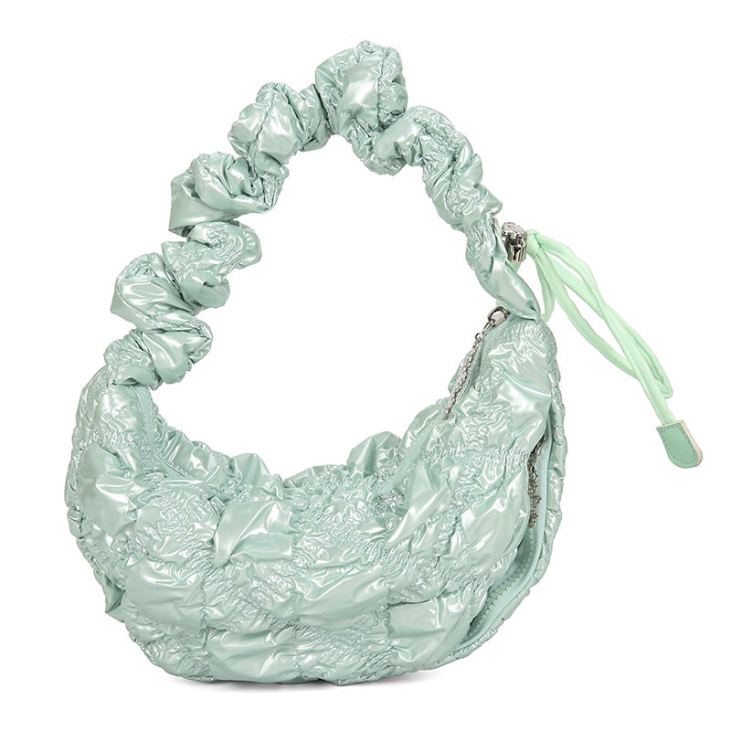 Cloud Pleated Large Capacity Embroidery Thread Shoulder Bags