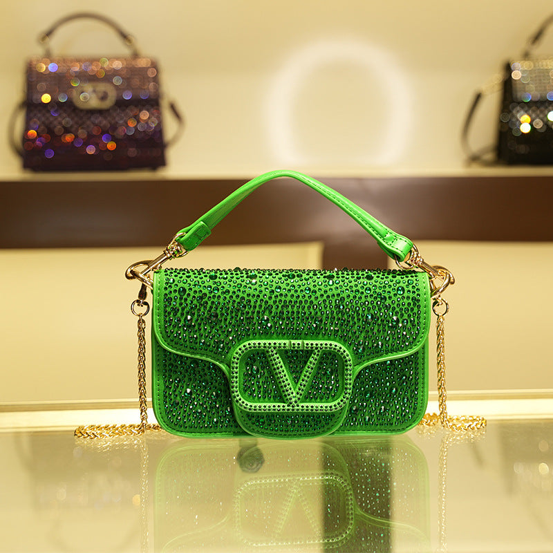 Women's Diamond Fashion High-grade Portable Popular Shoulder Bags