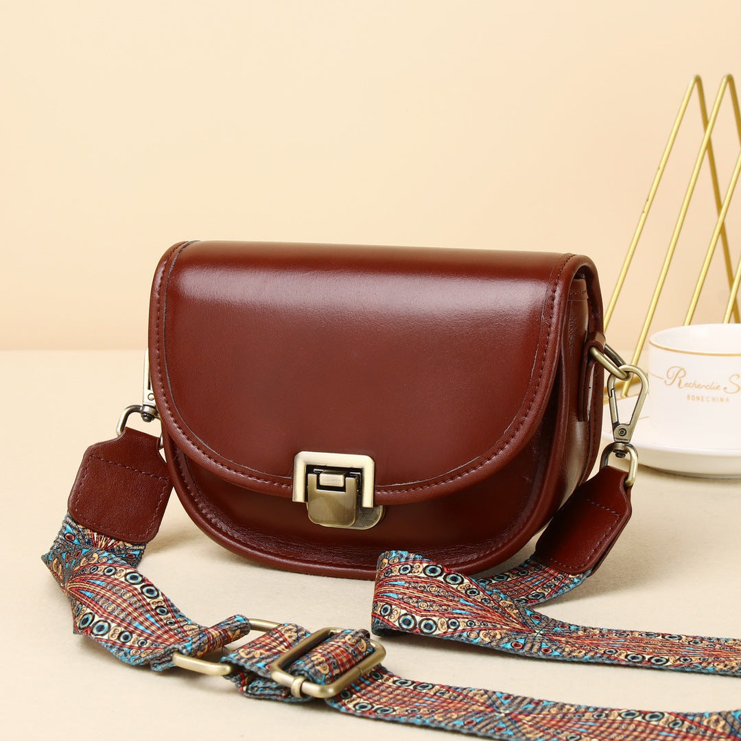 Women's Vintage Saddle High-grade Niche Design Autumn Shoulder Bags