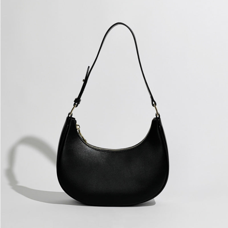 Women's Leather Hobos Underarm Genuine Portable Niche Shoulder Bags