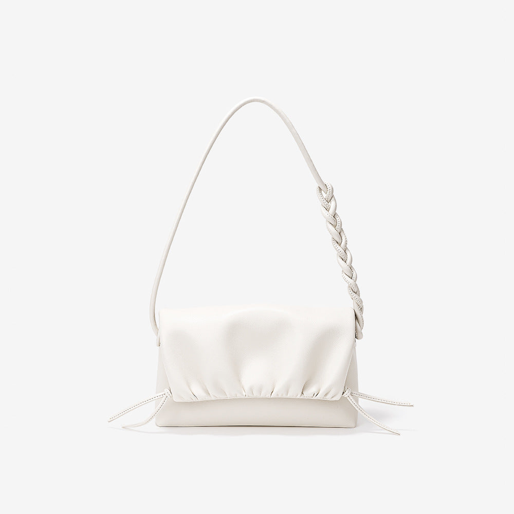 Women's Cloud Fashion Drawstring Design Genuine Leather Shoulder Bags