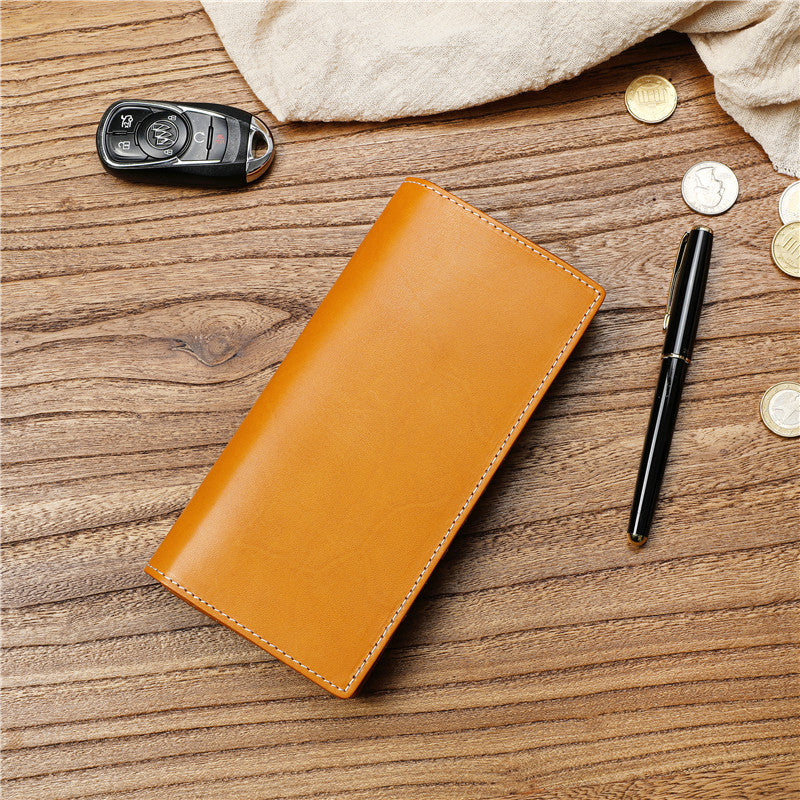 Men's Italian Long Genuine Leather First Layer Men's Wallets
