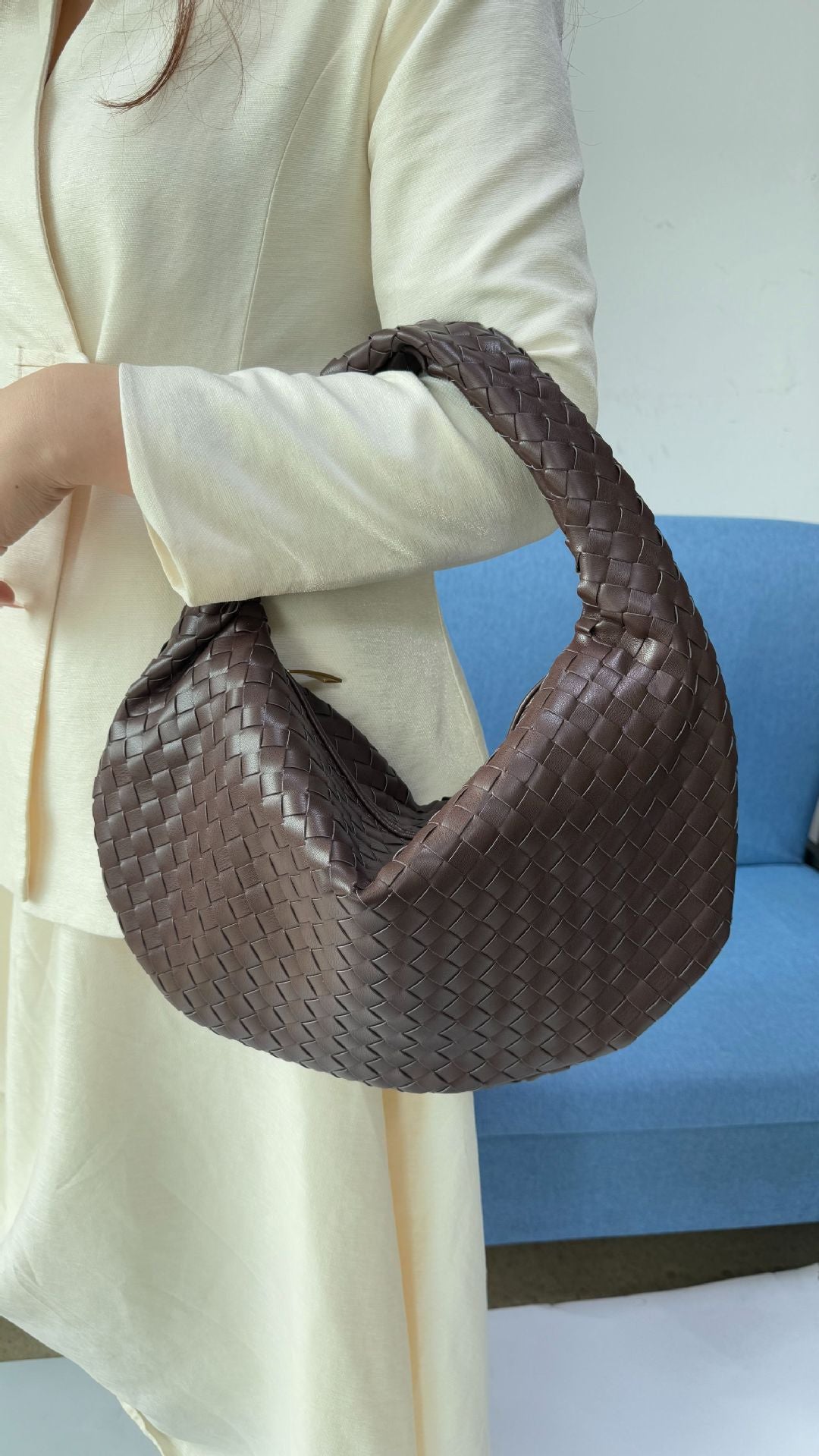 Women's Denim Woven Hand Holding One Underarm Handbags