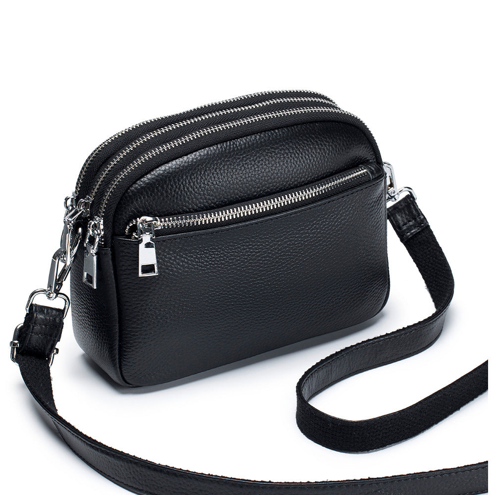 Women's Fashion Mother Triple Zipper Mobile High-grade Shoulder Bags