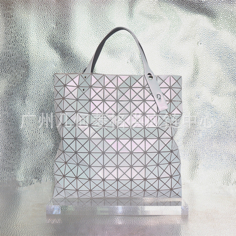 Geometric Diamond Pattern Grid Deformation Portable Shoulder Bags