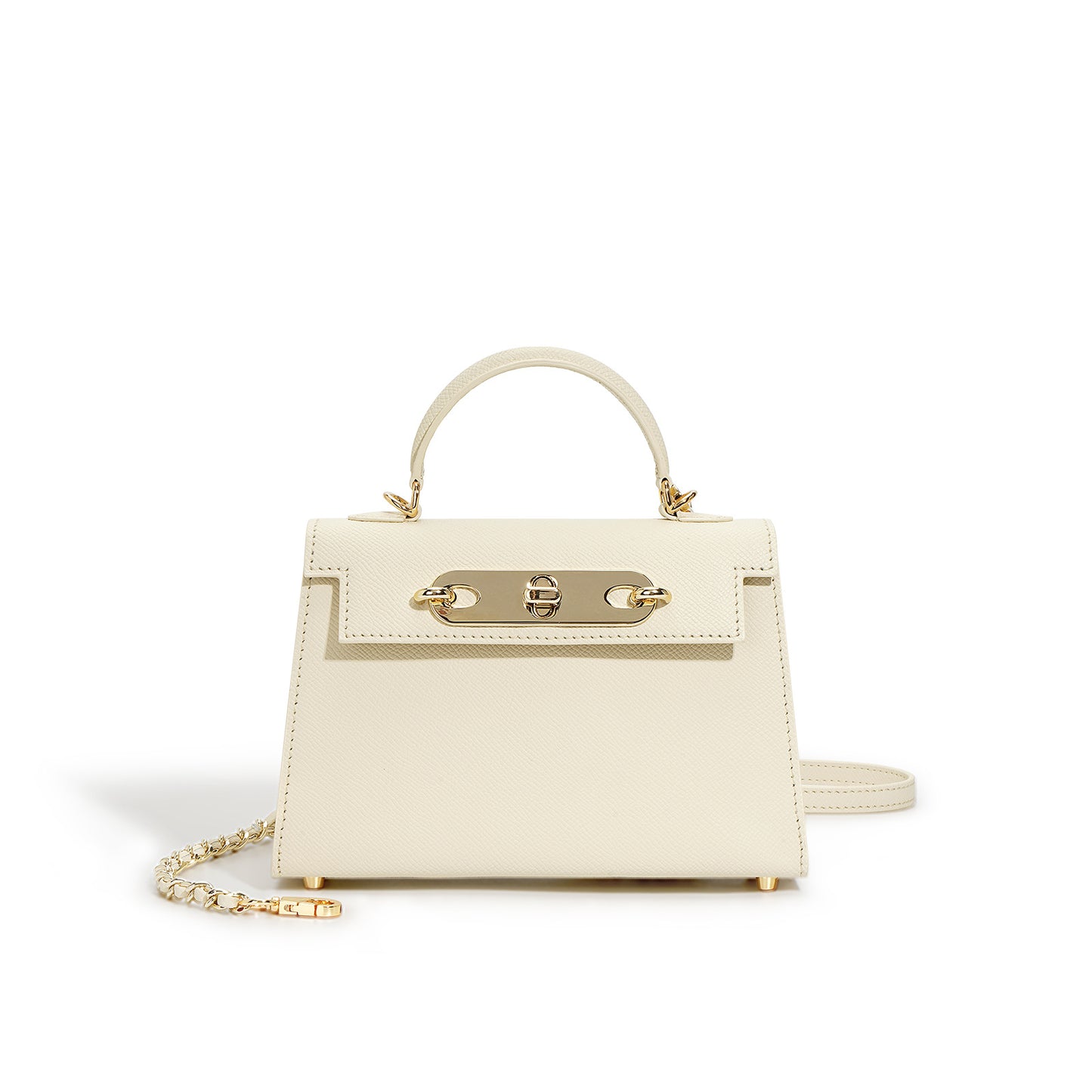 Women's Versatile Cowhide Kelly Chain Flap Commuter Crossbody Bags