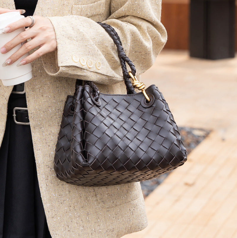 Parachute Woven Vegetable Basket Knotted Hardware Handbags