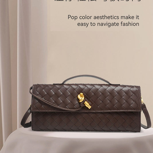 Woven Dinner Clutch Fashion Long Bolt Evening Bags