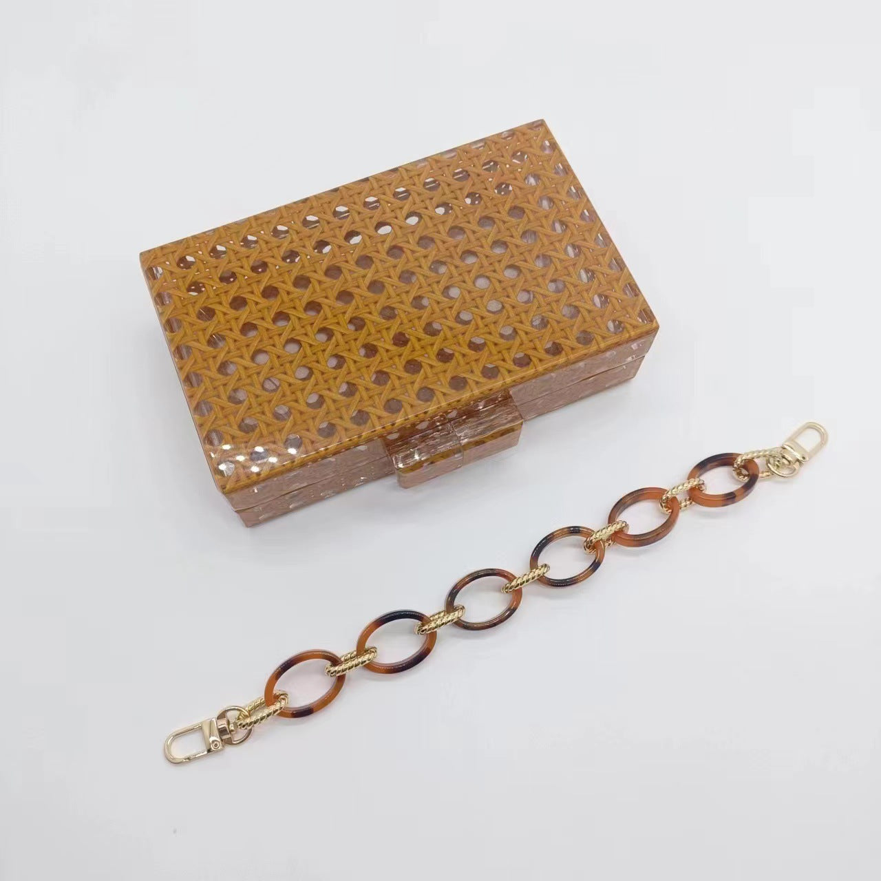 Women's Rattan Acrylic Clutch Wedding Fashion Evening Bags