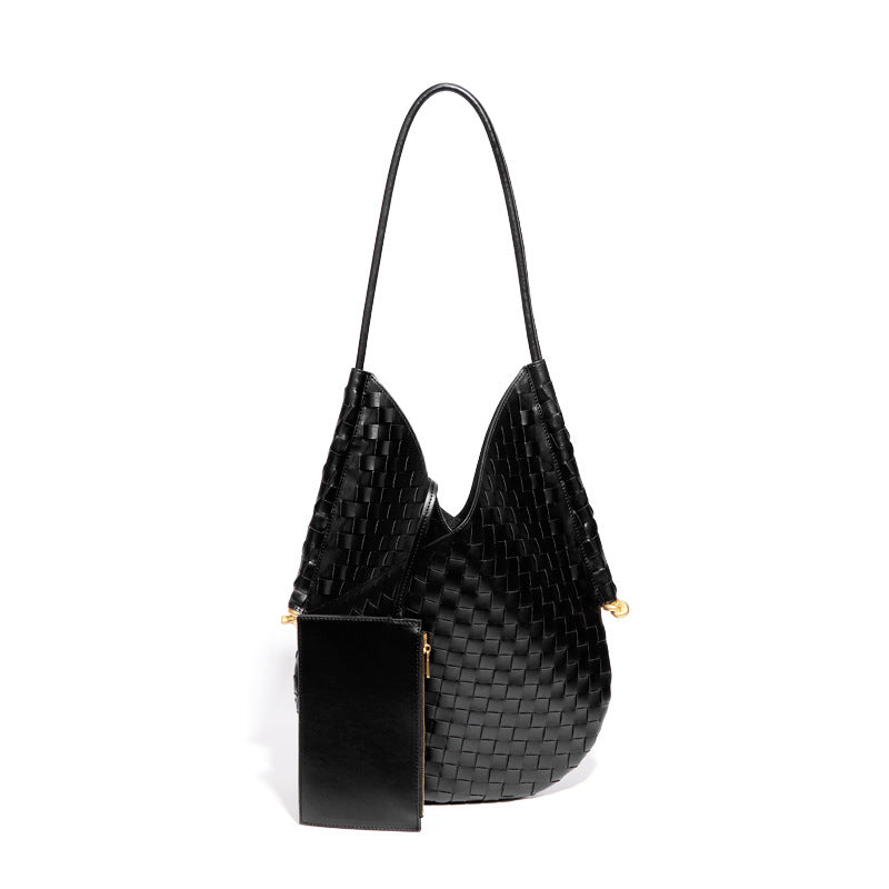 Women's Retro Large Capacity Son Mother Hand-woven Shoulder Bags