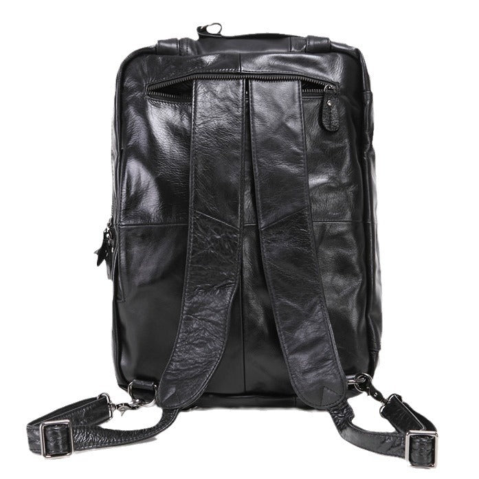 Men's Oily Leather Computer First Layer Official Bags