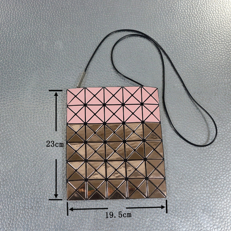 Women's Wire Geometric Rhombus Color Matching Triangle Life Crossbody Bags