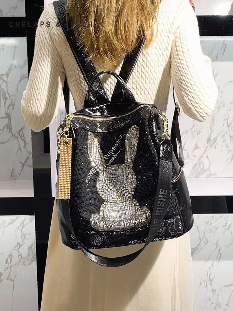 Women's Rhinestone Fashion Trendy Leather High-grade Bags