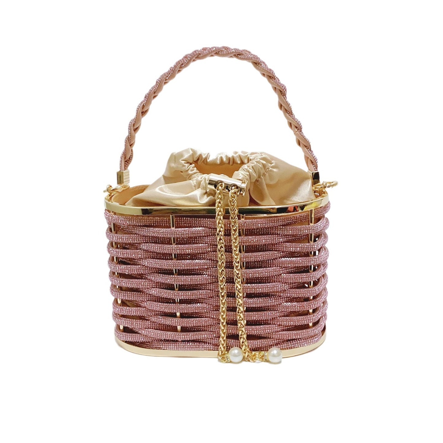 Women's Retro Shiny Diamond Rhinestone Chain Dinner Handbags