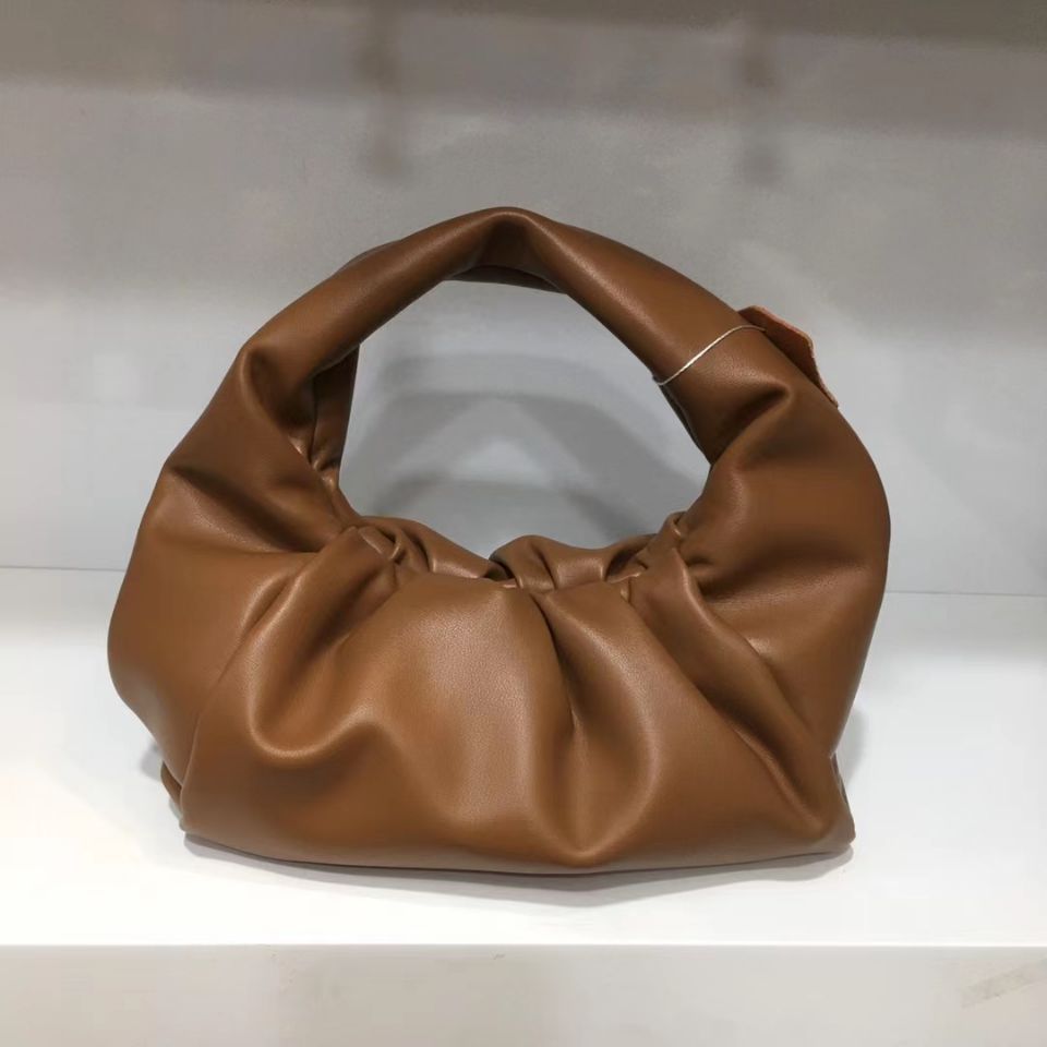 Women's Minority Pleated Clutch Cowhide Soft Leather Shoulder Bags