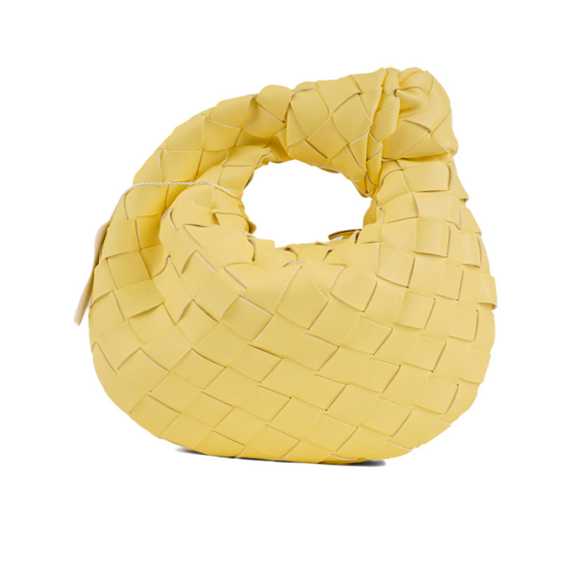 Women's Spring Commuter Portable Cloud Hand-woven Underarm Armpit Bags