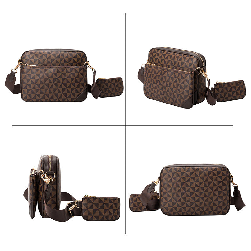 Men's Fashion Three-piece Set Printed Korean Style Crossbody Bags