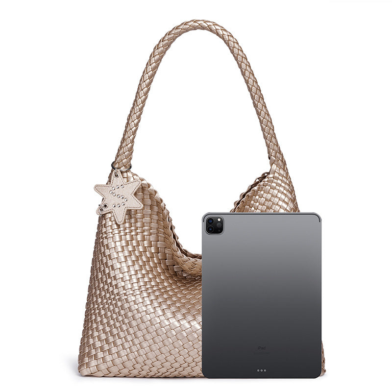 Women's Large Capacity Totes Hand-woven Fashion Commuter Shoulder Bags