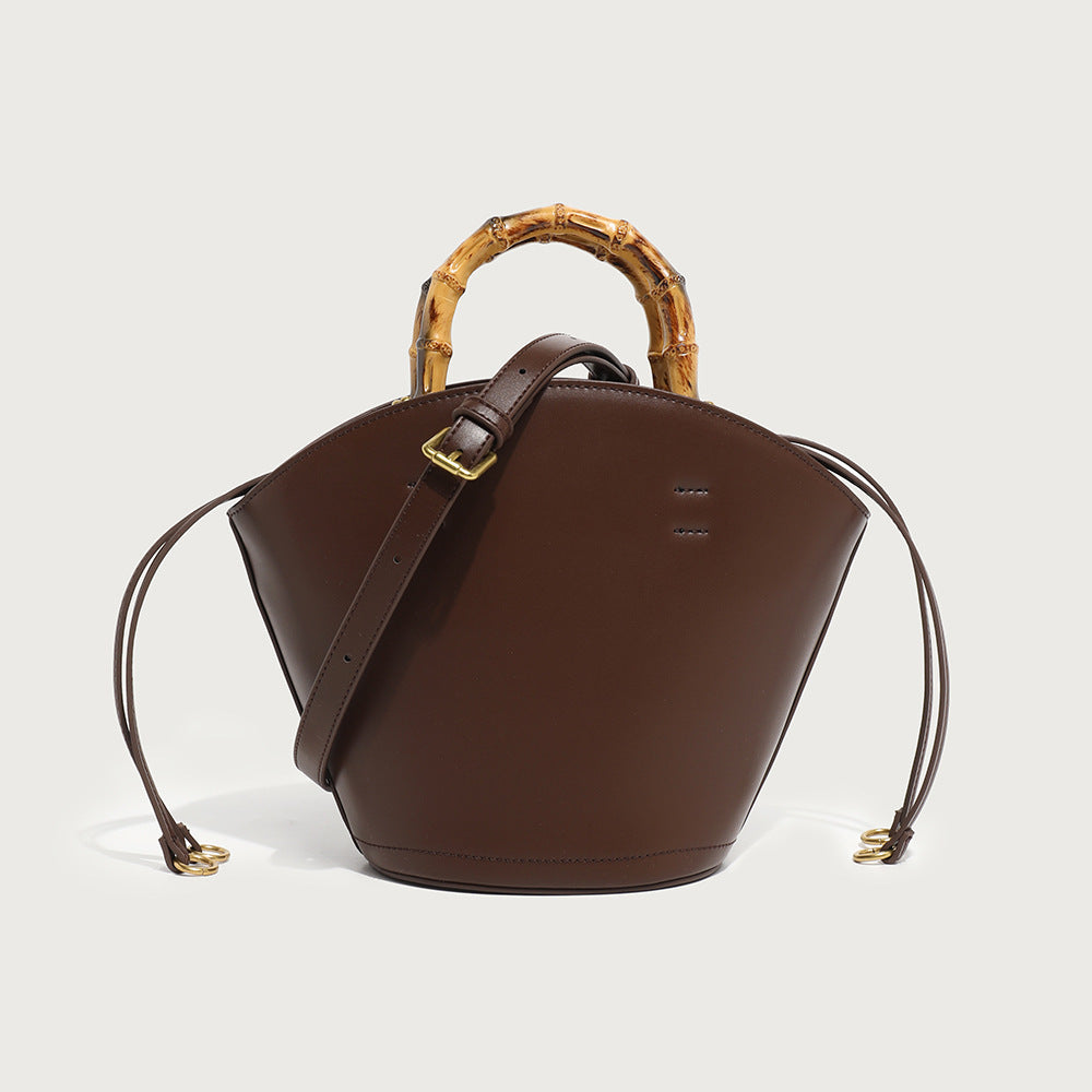 Women's Portable Bamboo Simple High Sense Design Handbags