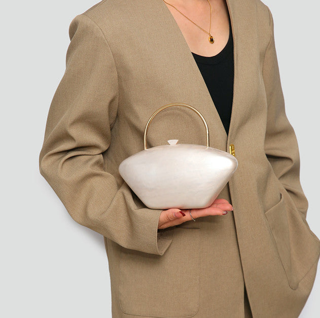 Women's Dinner Oval Shell Goose Egg Acrylic Handbags