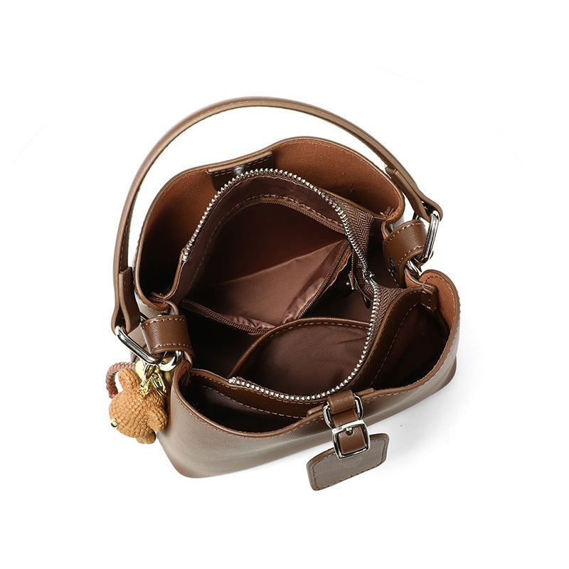 Women's Leather Summer Large Capacity Portable Crossbody Bags